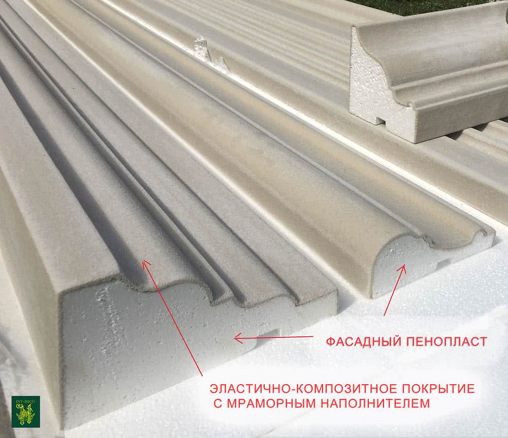 Декор из пенопласта для фасада дома Архитектурный фасадный декор